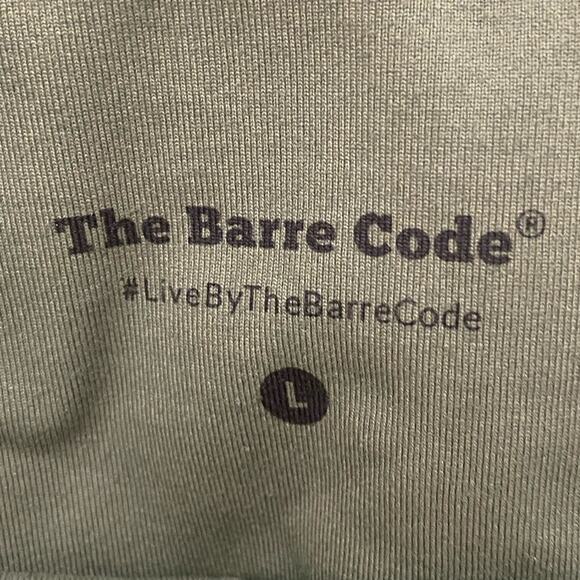 The Barre Code Army Green Leggings Black Mesh Knee - Picture 5 of 5